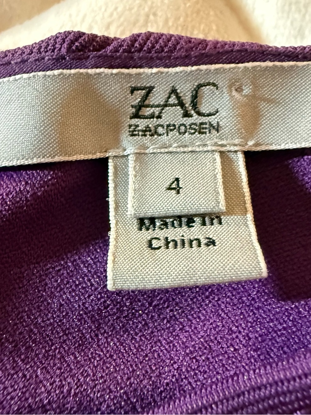ZAC Zac Posen Purple Paneled Fit & Flare Dress Size 4 - Picture 2 of 9